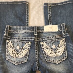 Miss Me Wings Boot Cut Jeans
